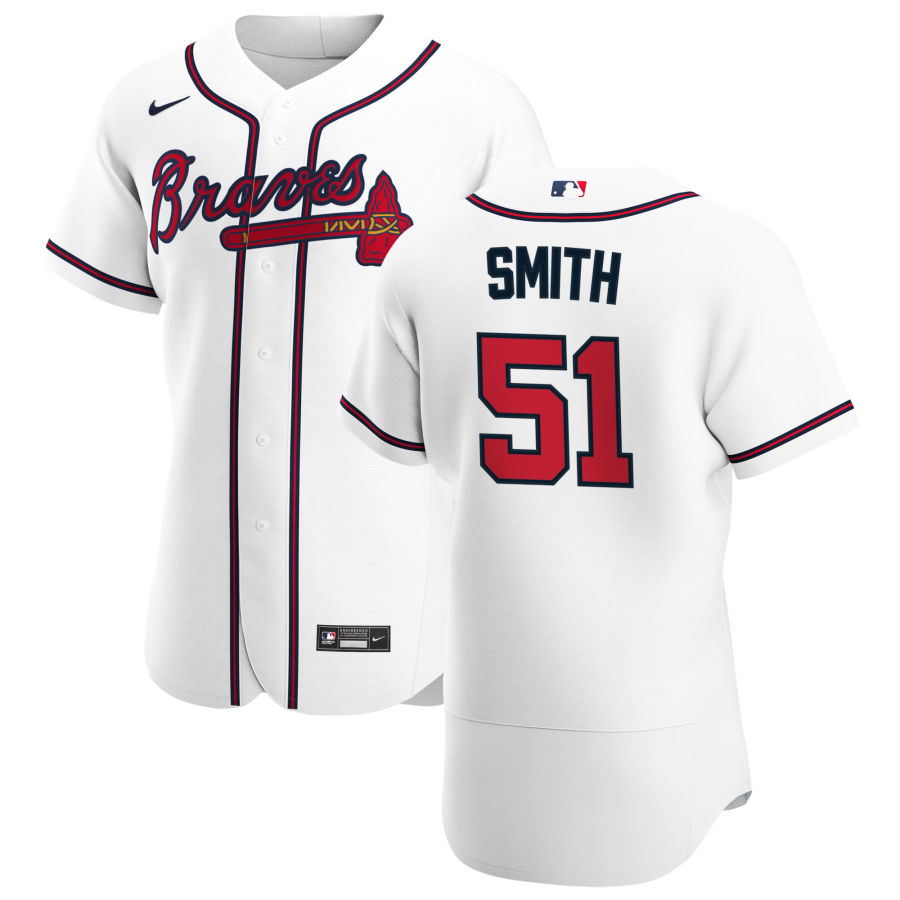 Atlanta Braves 51 Will Smith Men Nike White Home 2020 Authentic Player MLB Jersey